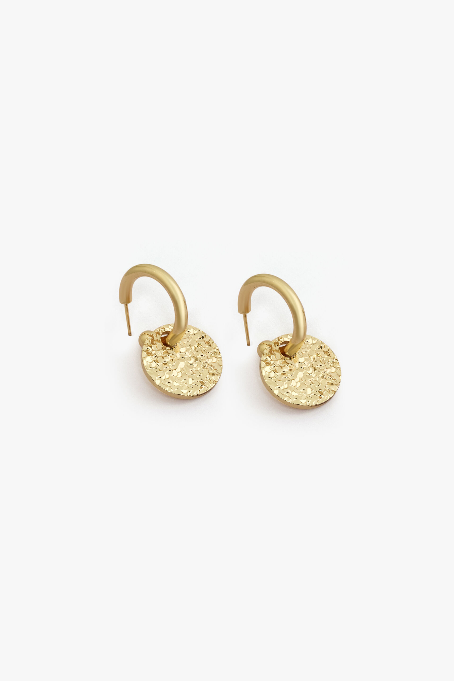 Textured Disc Earrings, , image 2